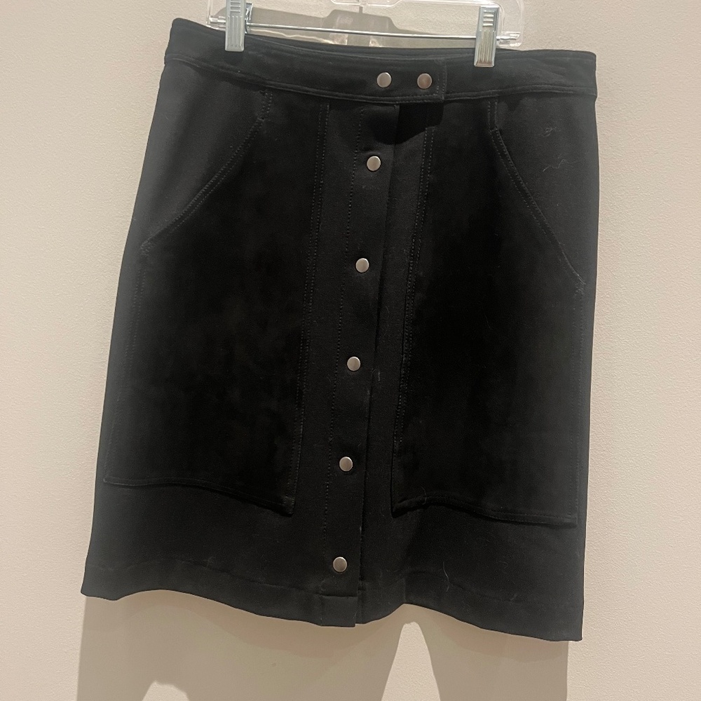 Suede and knit skirt by Theory